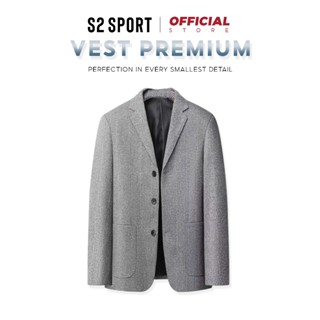 Áo khoác Blazer nam S2 SPORT vest nam dài tay chất dạ tweed cao cấp có đệm vai đứng phom - VES.01
