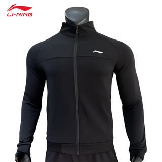 Áo Khoác Nỉ Nam Li-Ning Thể Thao Cao Cấp, Dày Dặn, Áo Khoác Cổ Đứng Thời Trang Thu Đông - AoNi