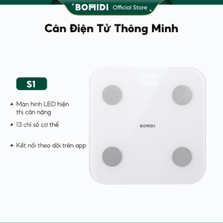  Cân Điện Tử Thông Minh Bomidi S1 - Kết Nối App - Đo 13 Chỉ Số Mỡ Xương 