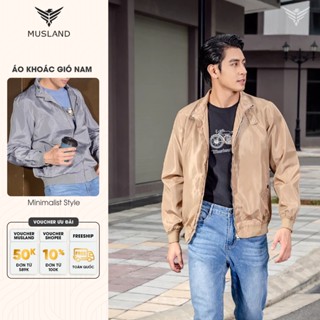 Áo Khoác Gió Nam MUSLAND 2 Lớp Cao Cấp Cản Gió Giữ Nhiệt Chống Nước AGOL001