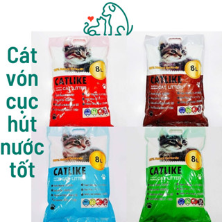  Cát mèo cát vệ sinh CatLike vón cục hút ẩm khử mùi tốt bao 8L - Bivido 
