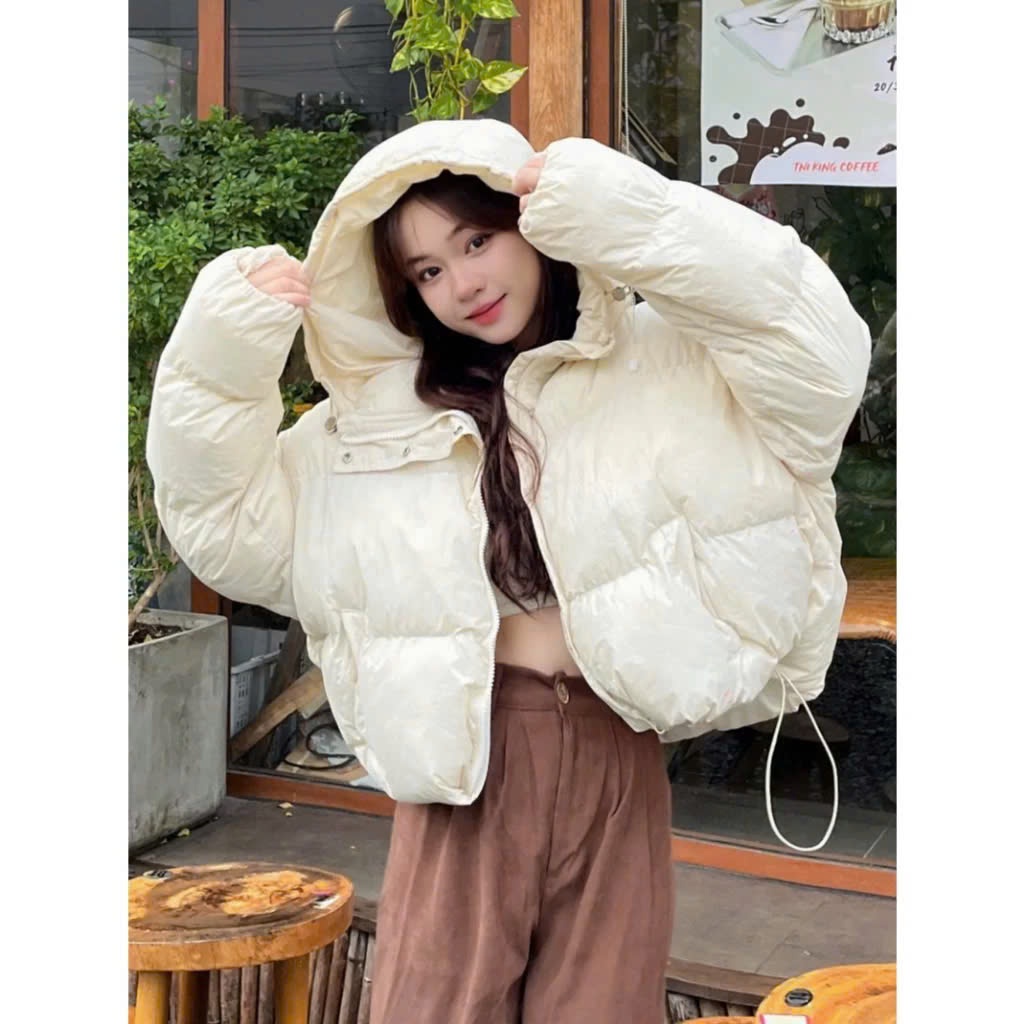 Áo Khoác Phao Béo Dáng Croptop FORLY STUDIO Chần Bông Dày Dặn Phồng Siêu Nhẹ Siêu Ấm Phong Cách Trẻ Trung T034 | BigBuy360 - bigbuy360.vn