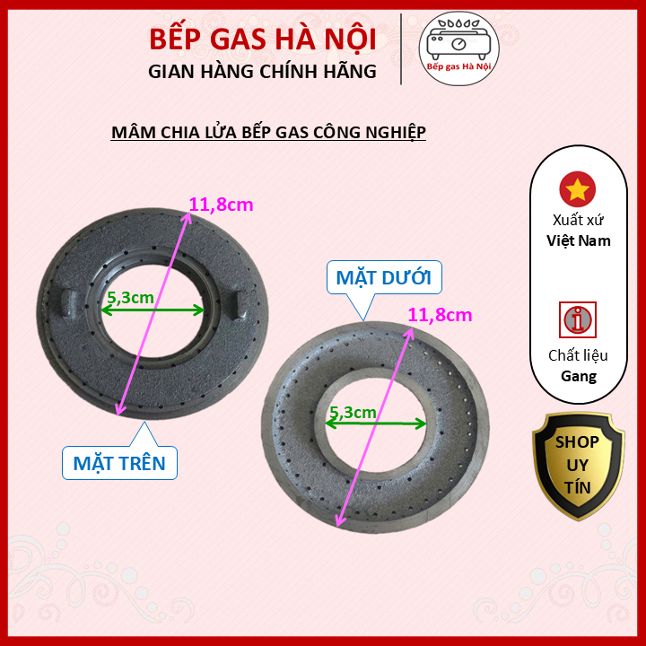 Mâm Chia Lửa Bếp Gas Công Nghiệp (Pép Chia Lửa, Đầu Đốt Bếp Gas Công Nghiệp)