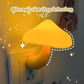 Đèn Ngủ Mini Cảm Ứng Ánh Sáng Tự Động Bật Tắt Tiết Kiệm Điện, Bóng Ngủ LED Cắm Điện Decor Phòng Ngủ