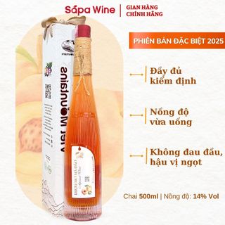 Rượu Mơ Má Đào SAPAWINE VIET MOUTAINS - Hoa Quả Lên Men Tự Nhiên, Thơm Ngon - OCOP 3 Sao 500ML