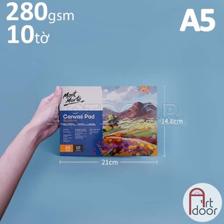 [ARTDOOR] Canvas vẽ tranh MONT MARTE Pad dạng Sổ Xé - Sổ A5 (10 tờ) - [xả kho]