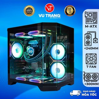  Vỏ case máy tính bể cá Infinity SHIZO NANO m-ATX Màu Đen Kính Cường Lực Giá Rẻ 