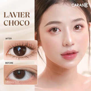 Kính áp tròng khoá ẩm 12H 1 Tháng CARASE, Lens cận màu nâu/ xám LAVIER BROWN/ CHOCO/ GRAY (1 bên mắt)