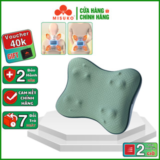 Gối Massage Đa Năng Nhiệt Hồng Ngoại MISUKO GS-T27 , Chuyên Sâu Cổ Vai Gáy, Thắt Lưng Chính Hãng