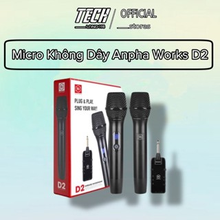  Bộ micro đôi Không Dây Alpha Works D2 - Chính Hãng PGI và ONTEKCO MV02  plus+ hát karaoke gia đình chuyên nghiệp 