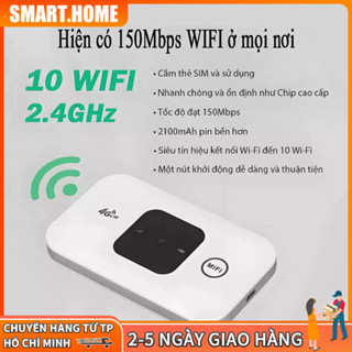 【Free ship Bộ phát wifi di động dùng sim 4G 150Mbps Bộ định tuyến không dây 4G WiFi di động Mini