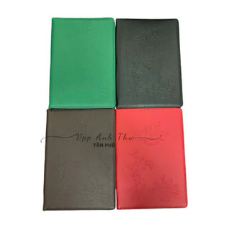 210 - CUỐN MENU - BÌA MENU DA 10-20 LÁ CAO CẤP( KT BÌA : 20x30cm)