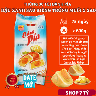 Thùng 30 Túi Bánh Pía Tân Huê Viên Đậu Xanh Sầu Riêng Trứng Muối 5 Sao – Bánh Pía Sóc Trăng