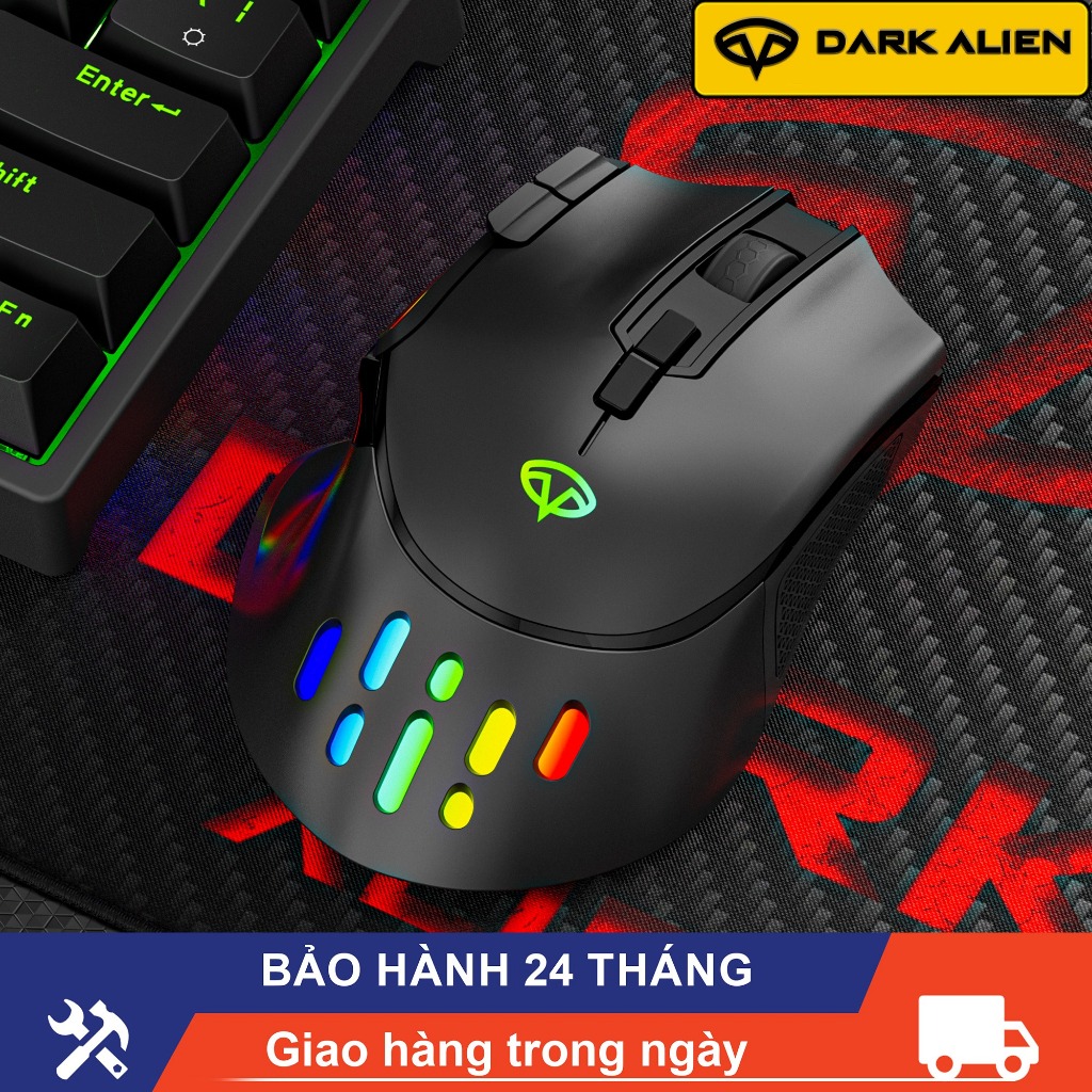 Chuột gaming không dây dark ailen D4 - LED RGB - Công thái học - chơi game - tác vụ văn phòng | BigBuy360 - bigbuy360.vn