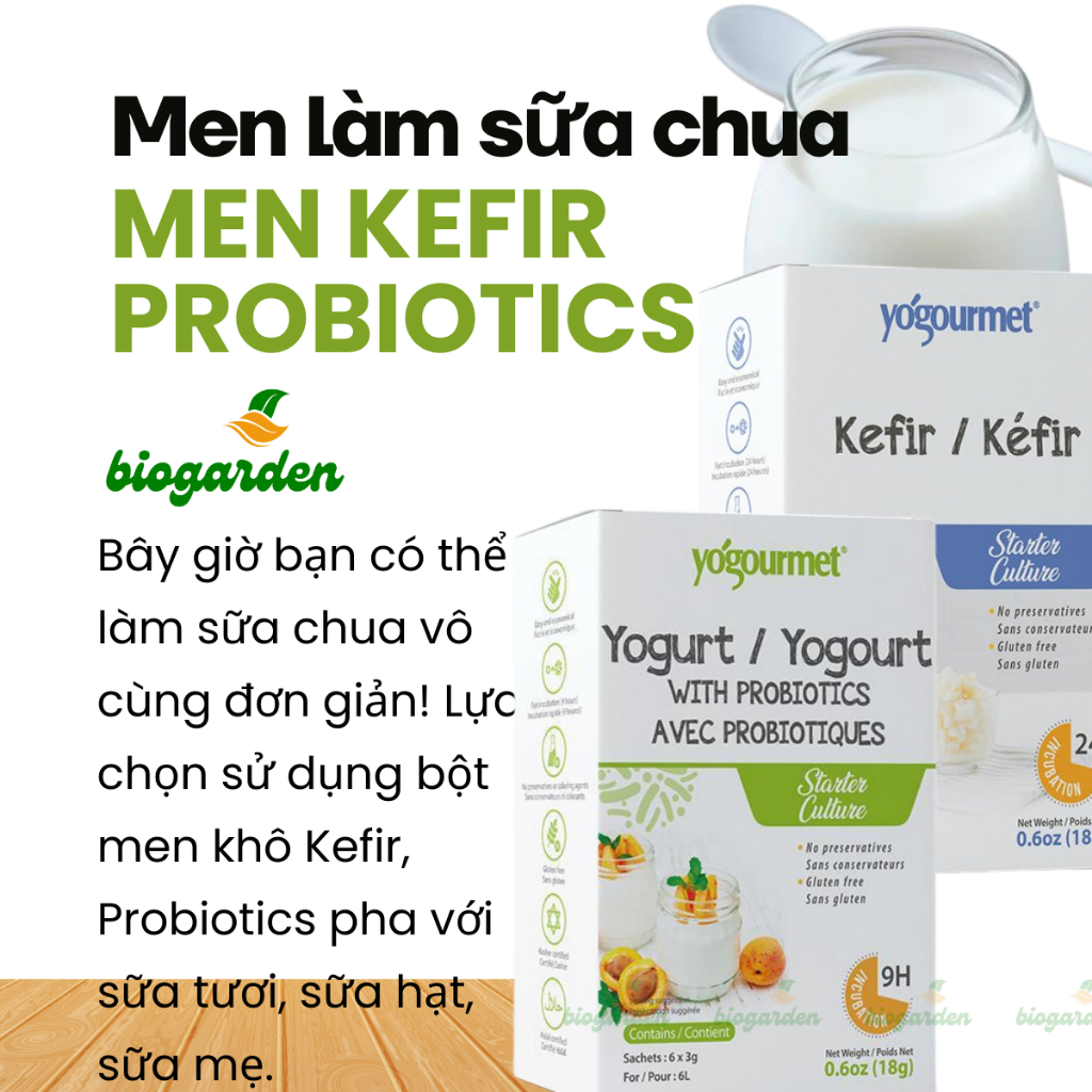 Men Kefir men Probiotics làm Sữa chua lợi khuẩn Yogourmet (Yogurt Starter) - Ăn kiêng - Ăn thực dưỡn