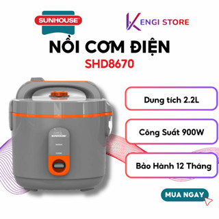 [Hàng Chính Hãng] Nồi Cơm Điện 2.2L Sunhouse  SHD8670 - Bảo Hành Toàn Quốc 12 Tháng
