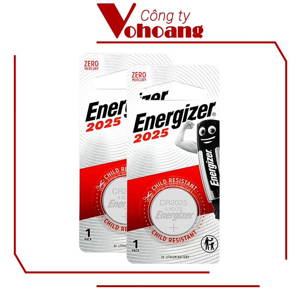 Combo 2 Pin Energizer 2025 pin cúc áo 3V chính hãng Energizer