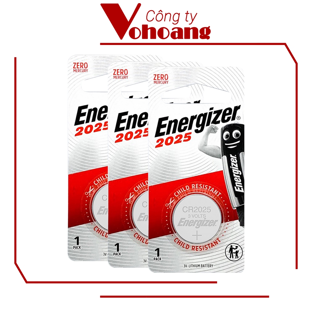 Combo 3 Pin Energizer 2025 pin cúc áo 3V chính hãng Energizer