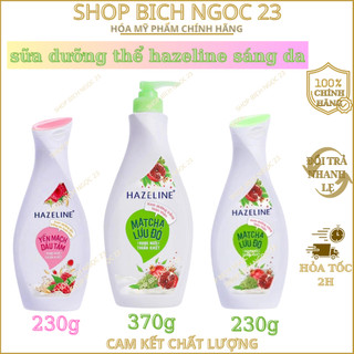  Sữa dưỡng thể HAZELINE Matcha & Lựu Đỏ Yến mạch dâu tằm 230ml  370ml 