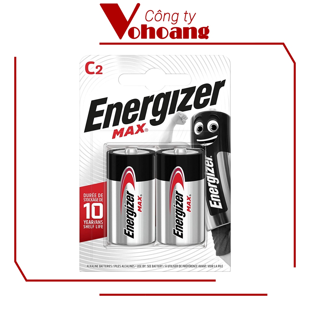 Bộ 2 pin C Alkaline Energizer E93 chất lượng cao chống chảy