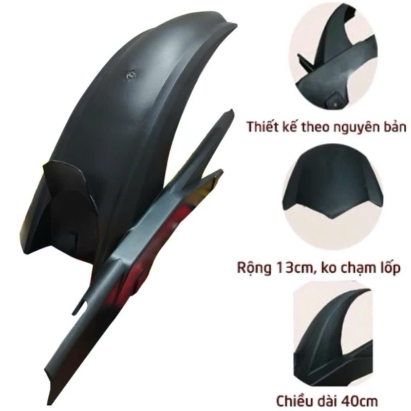 dè cater & Chắn Bùn dài xe exciter 150 lốp 120/70-17