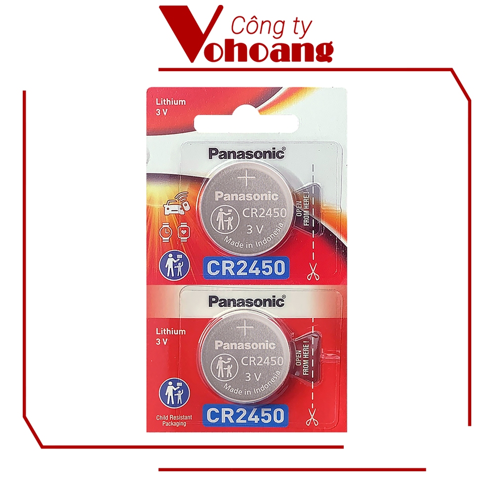 Pin nút CR2450 Panasonic - 2 viên