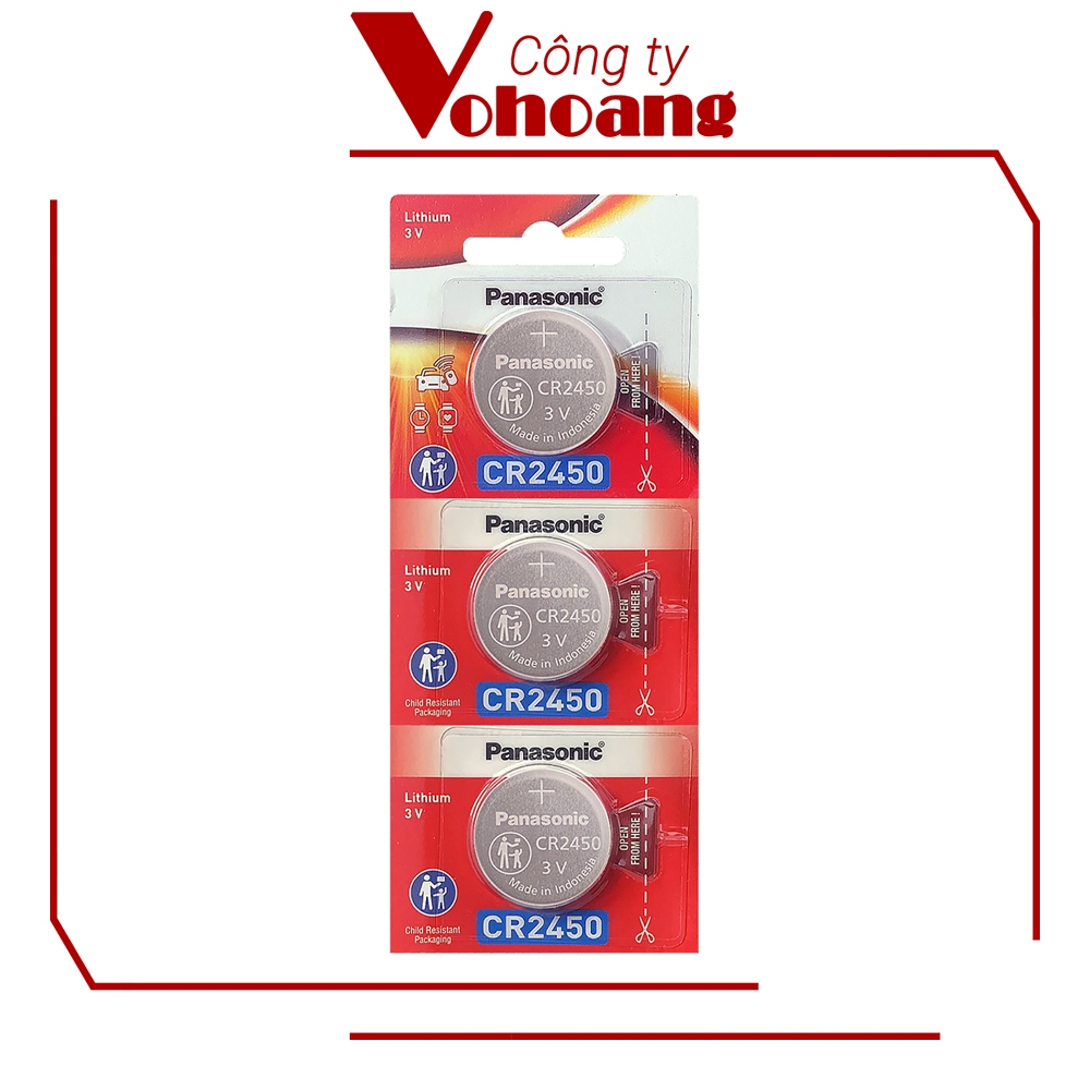 Pin nút CR2450 Panasonic - 3 viên