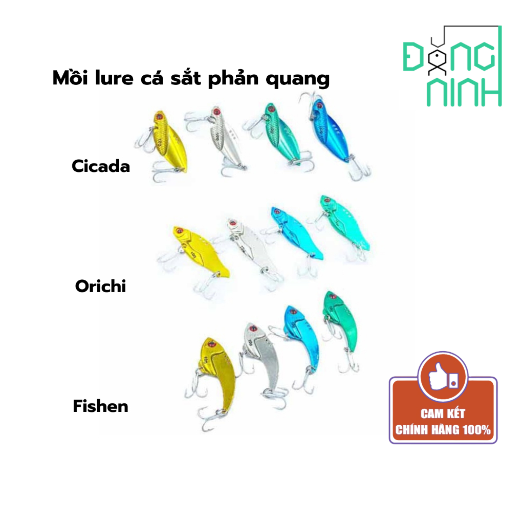 Mồi lure cá sắt Orichi, Fishen, Cicada, mồi phản quang, mồi giả, mồi câu cá