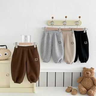 Quần nỉ in hình mặt cười,gấu đáng yêu cho bé gồm 8 màu xinh dễ mặc sz8-21kg(D5]