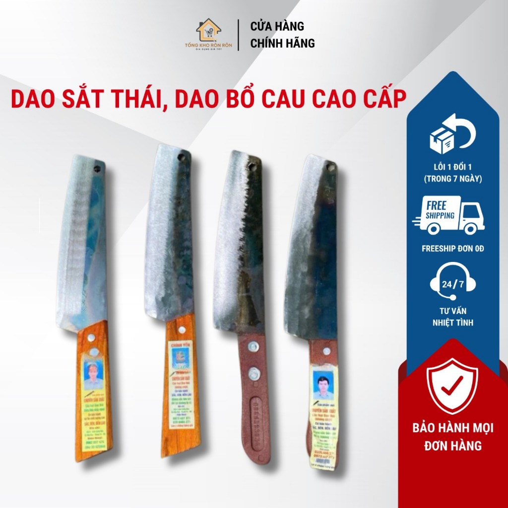 Dao sắt, dao bổ cau, chuối vít Hà Nội siêu bén ( chính yến, bảo tuyết, tuấn ngọc)