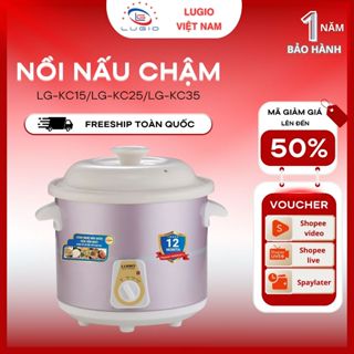 Nồi nấu chậm thương hiệu LUGIO Model LG-KC15 (1.5L)/LG-KC25 (2.5L)/LG-KC35 (3.5L)