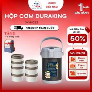  Hộp cơm giữ nhiệt thương hiệu DURAKING MODEL DK-HC22 DK-HC27 dung tích 2.2L 2.7L 