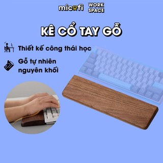 Kê Tay Bàn Phím Gỗ Chống Trượt Micofi Đệm Kê Cổ Tay Bàn Phím Công Thái Học, Chống Mỏi, Nhiều Kích Thước
