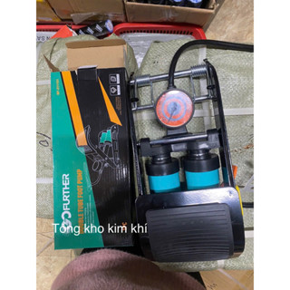  Bơm đạp chân FURTHER 2 ống đa năng  bơm xe máy,xe đạp,xe hơi 