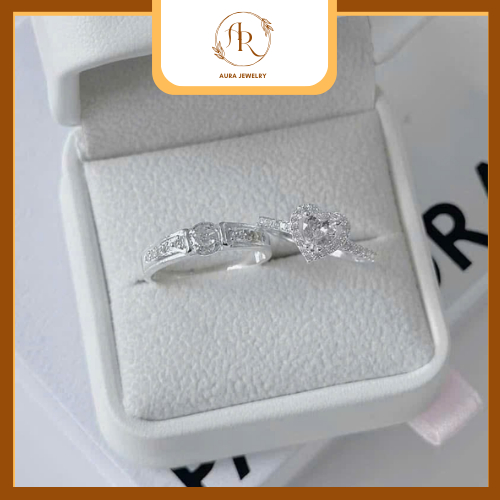 Nhẫn đôi chất liệu bạc ý s925 nhiều mẫu mới - AMORA Jewelry