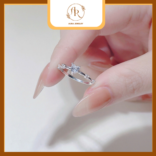 Nhẫn bạc ý s925 dành cho nữ kiểu dáng xinh - AMORA JEWELRY