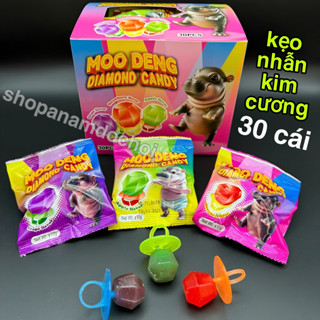 [Giao Nhanh] Hộp 30 gói kẹo nhẫn kim cương , kẹo nhẫn đeo tay