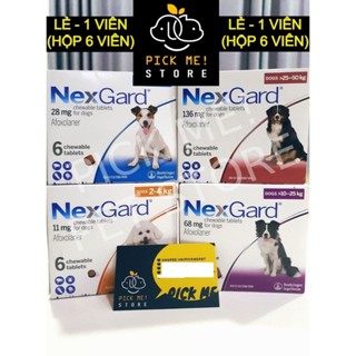 [CHÍNH HÃNG] Viên Nhai NEXGARD Diệt Ve Rận, Ghẻ DEMODEX, Bọ Chét Cho Chó