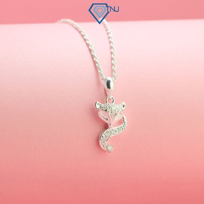 Dây chuyền bạc nữ full Moissanite mặt hồ ly đính đá sang trọng DCNM0028 - Trang Sức TNJ