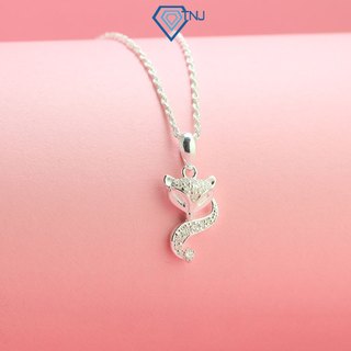 Dây chuyền bạc nữ full Moissanite mặt hồ ly đính đá sang trọng DCNM0028 - Trang Sức TNJ