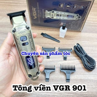 ✅VGR Tông đơ cắt tóc cao cấp VGR 005 - tăng tốc 4 tốc độ 5500-7000rpm pin Lithium Ion 2600mAh màn hình màu báo tốc độ