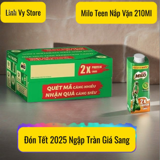  Thùng 24 Hộp Sữa Lúa Mạch Ngũ Cốc MILO Nestle Teen Bữa Sáng  210 ml Hộp 