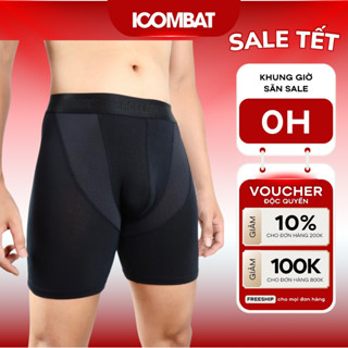 Quần legging nam ngắn ICOMBAT vải Mesh thoáng khí thoải mái vận động thể thao