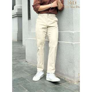 Quần Dài Kaki Nam tab quần siêu co giãn form Slim Fit SAY YOU DO thoải mái trẻ trung cao cấp KA12