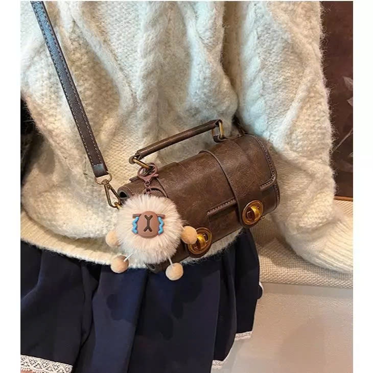 Túi xách nữ 2 dải khoá da nhăn cao cấp tặng móc gấu khóc Uyên store - DK996 | BigBuy360 - bigbuy360.vn