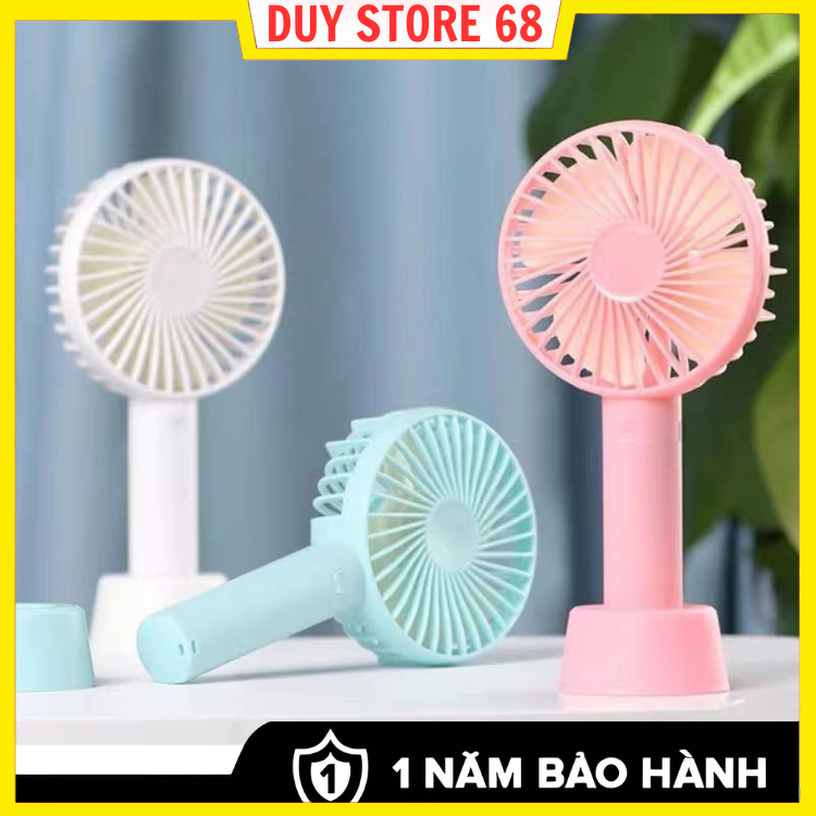 Quạt Cầm tay, Quạt tích điện mini cầm tay để bàn nhỏ gọn 3 tốc độ gió N9 có pin sạc đi kèm,Bảo hành 12 Tháng