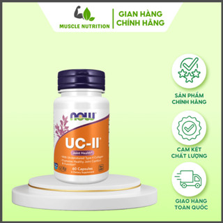 Viên uống hỗ trợ xương khớp, đau khớp tăng dịch nhầy cho khớp Now UC-II Collagen Type II Joint Health 60 Viên Now UC II