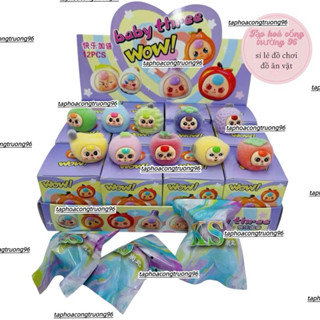  Hộp 12 túi mù lông hoa quả mắt baby three đồ chơi cho bé siêu hót 