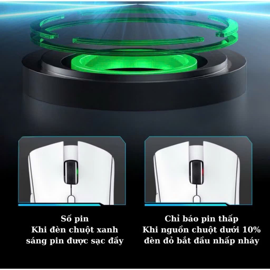 Tổng  Hợp Chuột Không Dây Gaming Attack Shark  X11 / G3 Pro / R1 / 3 chế độ kết nối / Dock sạc / tặng kèm grip tape | BigBuy360 - bigbuy360.vn