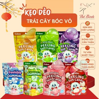 Kẹo dẻo trái cây bóc vỏ COKOC  mua 7 giảm 2%, mua 10 giảm 5%, kẹo dẻo trái cây lột vỏ BOBO